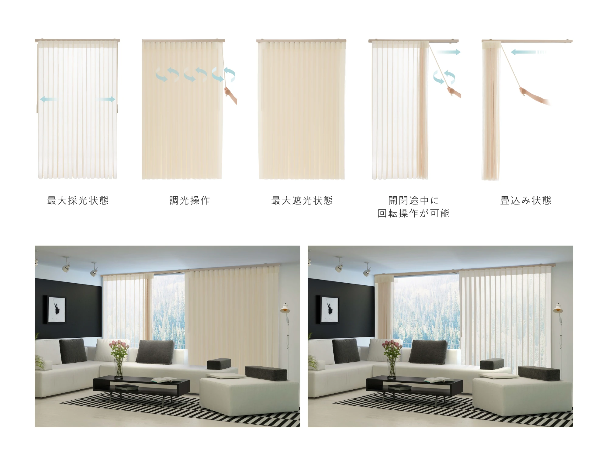 簡単調光 | スマートドレープシェード | ノーマンジャパン