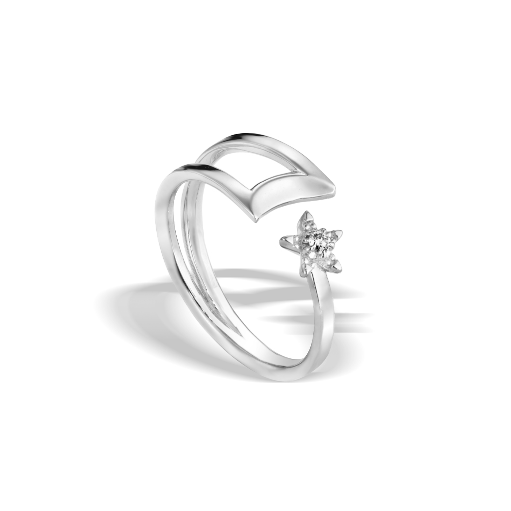 SHOOTING STAR PINKIE RING(2JR0526)K10 ピンキーリング｜スター