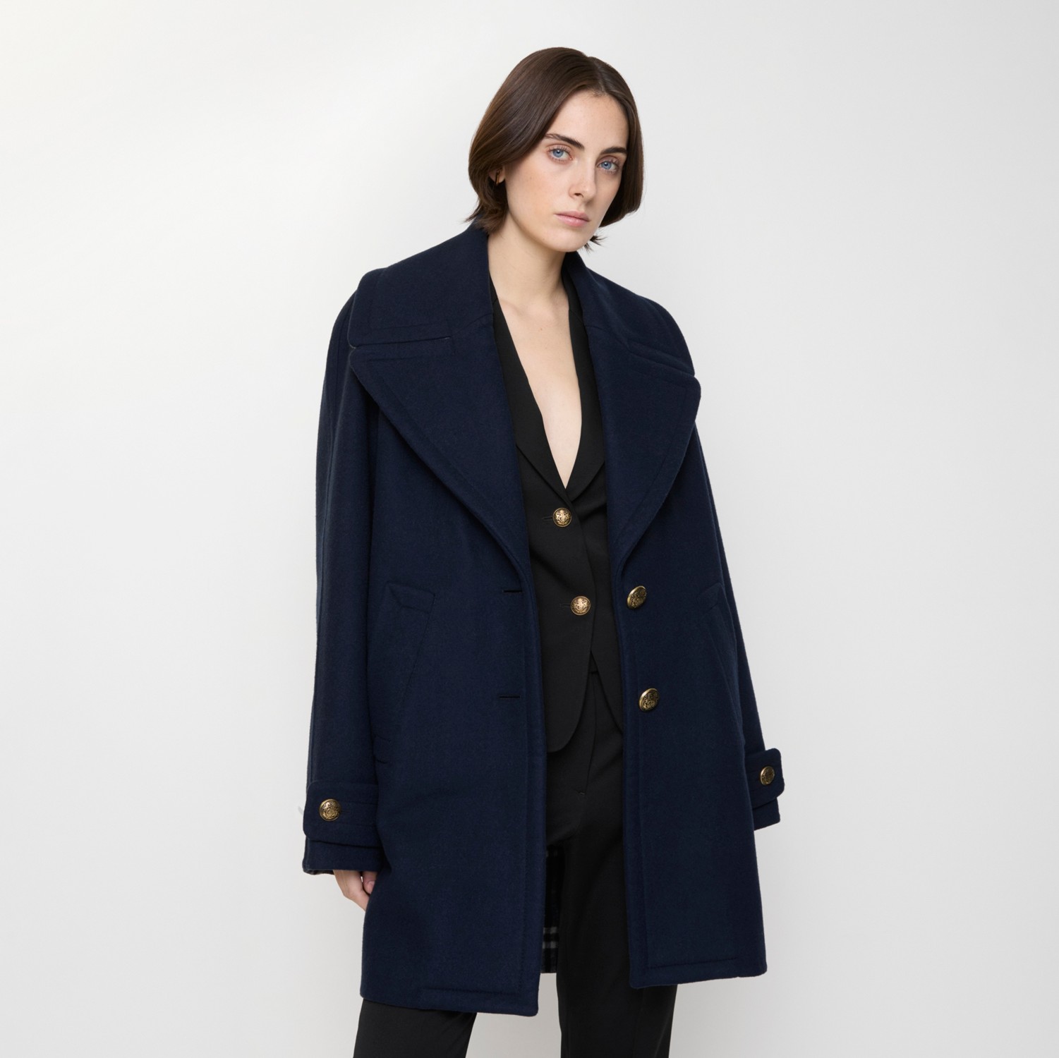 ウールコート (パイロットブルー) - ウィメンズ | Burberry®公式サイト