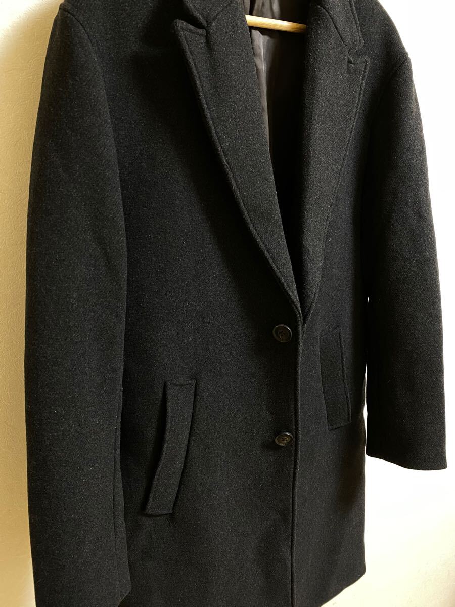 ZARA／チェスターコート／ブラック／サイズL／メンズ｜Yahoo!フリマ
