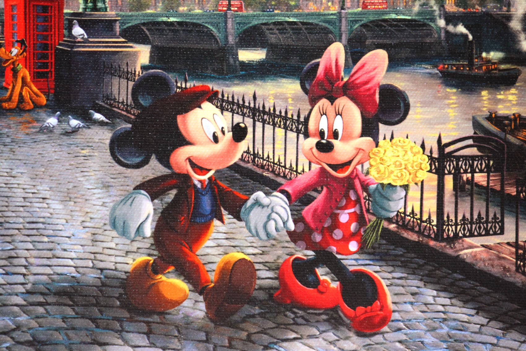 ディズニー絵画 トーマス キンケード ミッキー＆ミニー/イン ロンドン