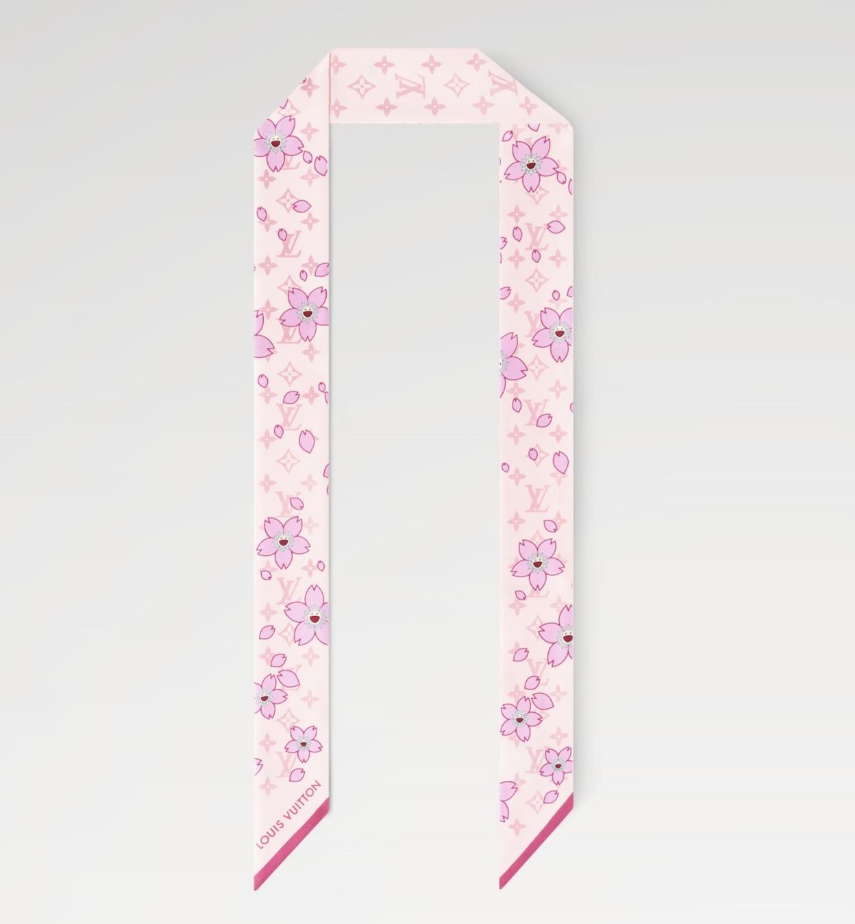 村上隆◇可愛い桜デザイン】ルイヴィトン バンドーBB スカーフ (Louis
