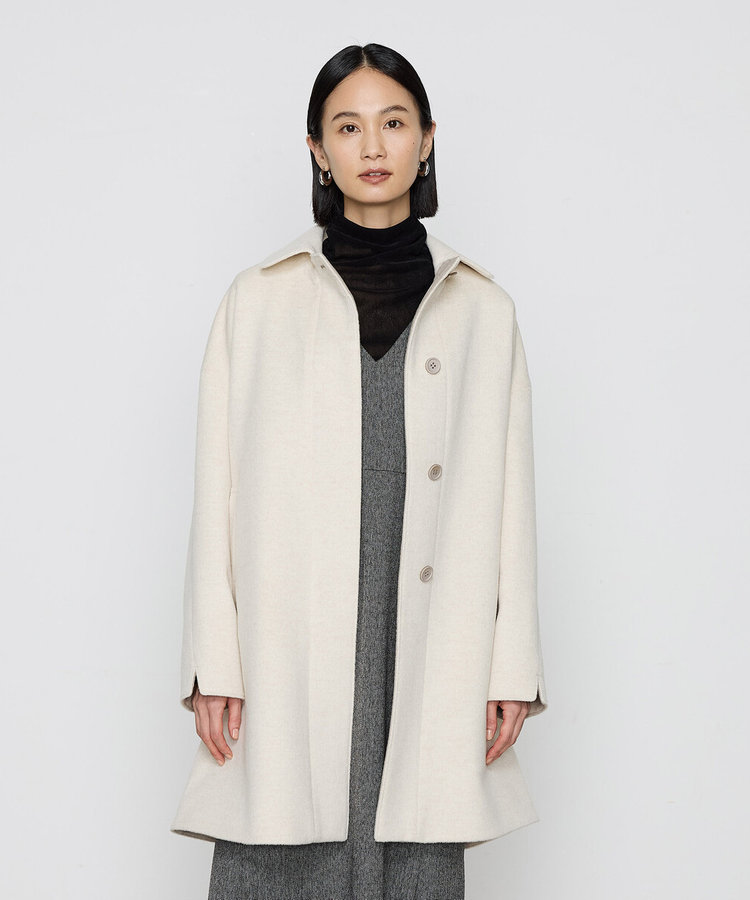 TALLサイズ 〕 アンゴラウール スタンドステンカラーコート（76-15WI04