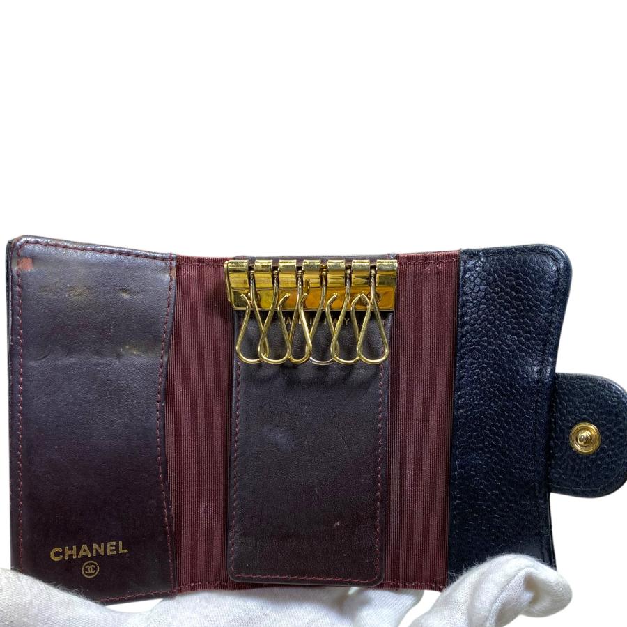 CHANEL（シャネル） キャビアスキン マトラッセ 6連 キーケース